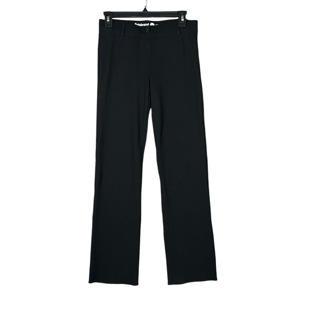 Betabrand Dress Pant Yoga Pants Women Small Black Straight Leg Stretch Workwear